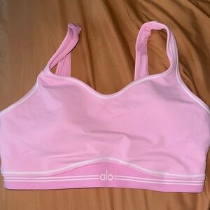 ALO Yoga Sweet Pink Airbrush Heart Throb Bra